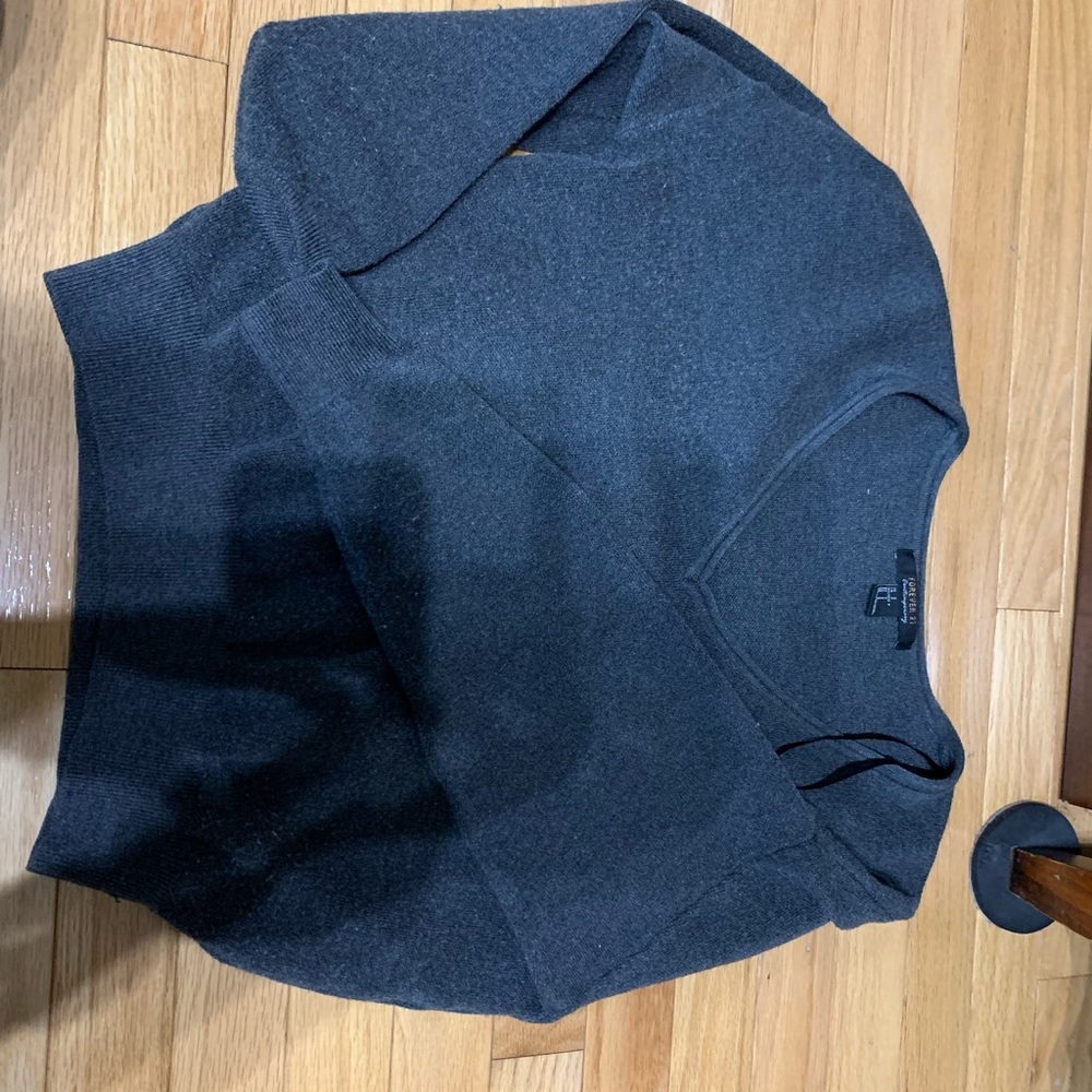 Grey v neck sweater